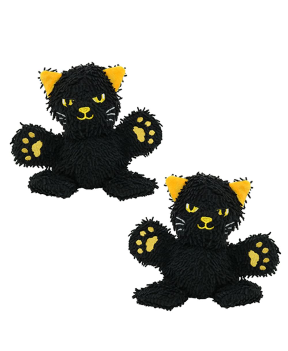 Игрушка для кошек Mighty Microfiber Ball Med Black, прочная пищалка для собак на Хэллоуин, 2 шт.