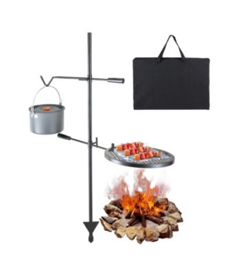 SUGIFT гриль для костра, стальной, поворотный, портативный BBQ