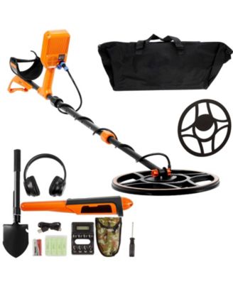 SUGIFT Waterproof Metal Detector with 12inches Coil Rechargeable 39-50 in Adjustable LCD 7 Modes IP68