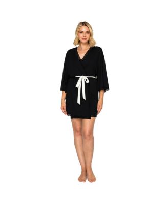 Studio Badgley Mischka Женский Wrap Short Yummy Jersey Cozy Robe
