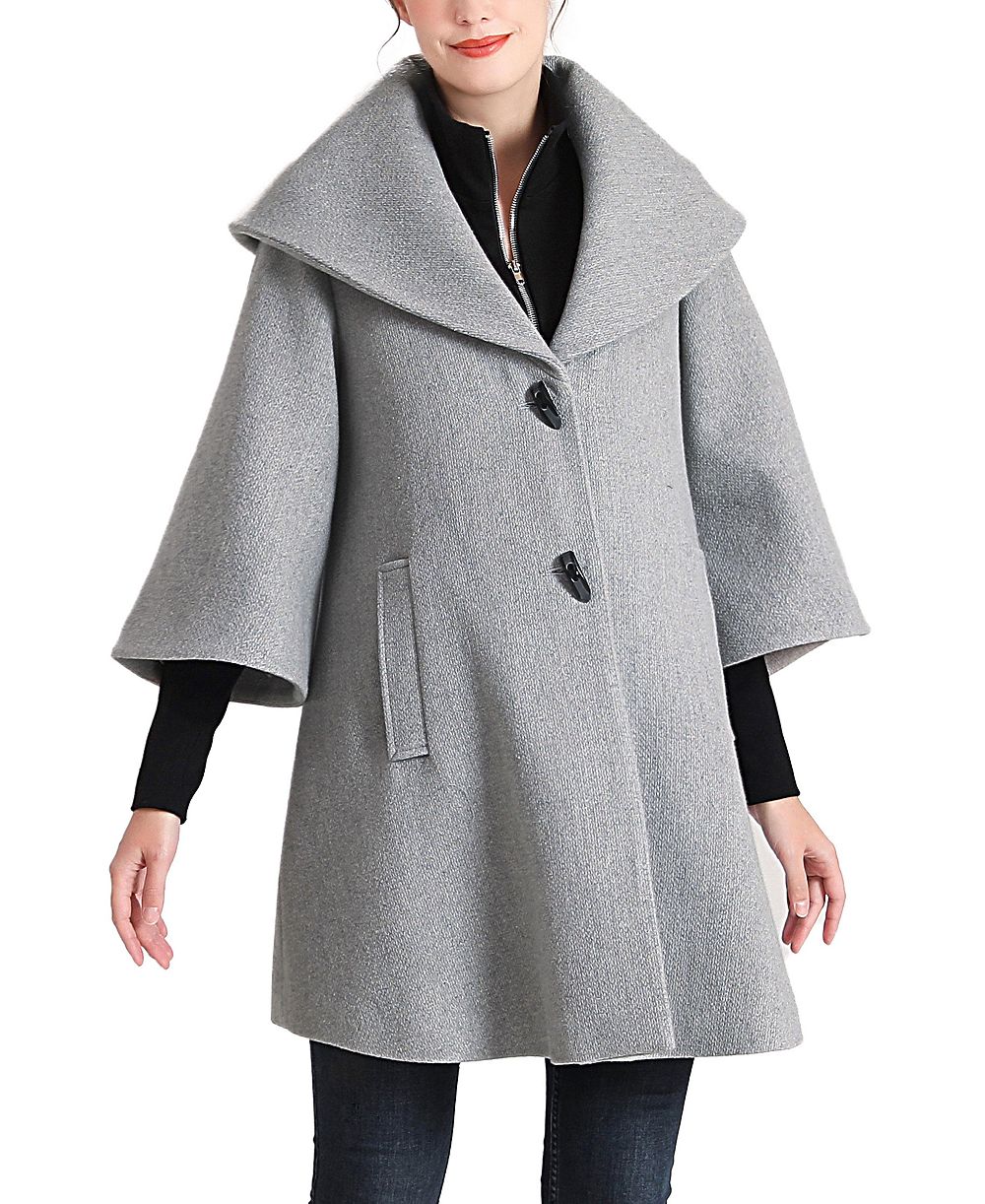 kimi + kai Maternity Aanya A-Line Wool-Blend Removable Bib Coat