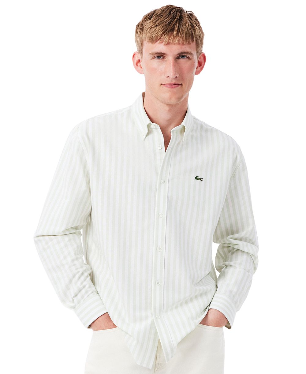 Мужская рубашка Lacoste Striped Long-Sleeve Button-Down Oxford