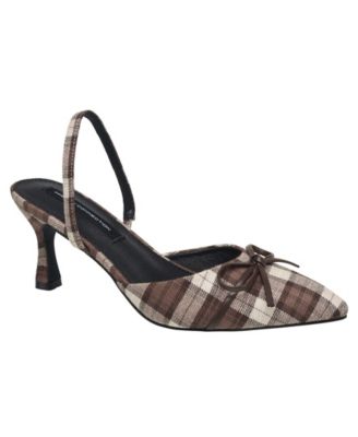 Женские туфли French Connection Bowy Plaid Kitten Heel