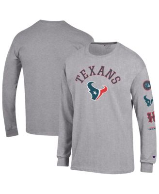 Champion Мужской серый с длинным рукавом T-shirt Houston Texans
