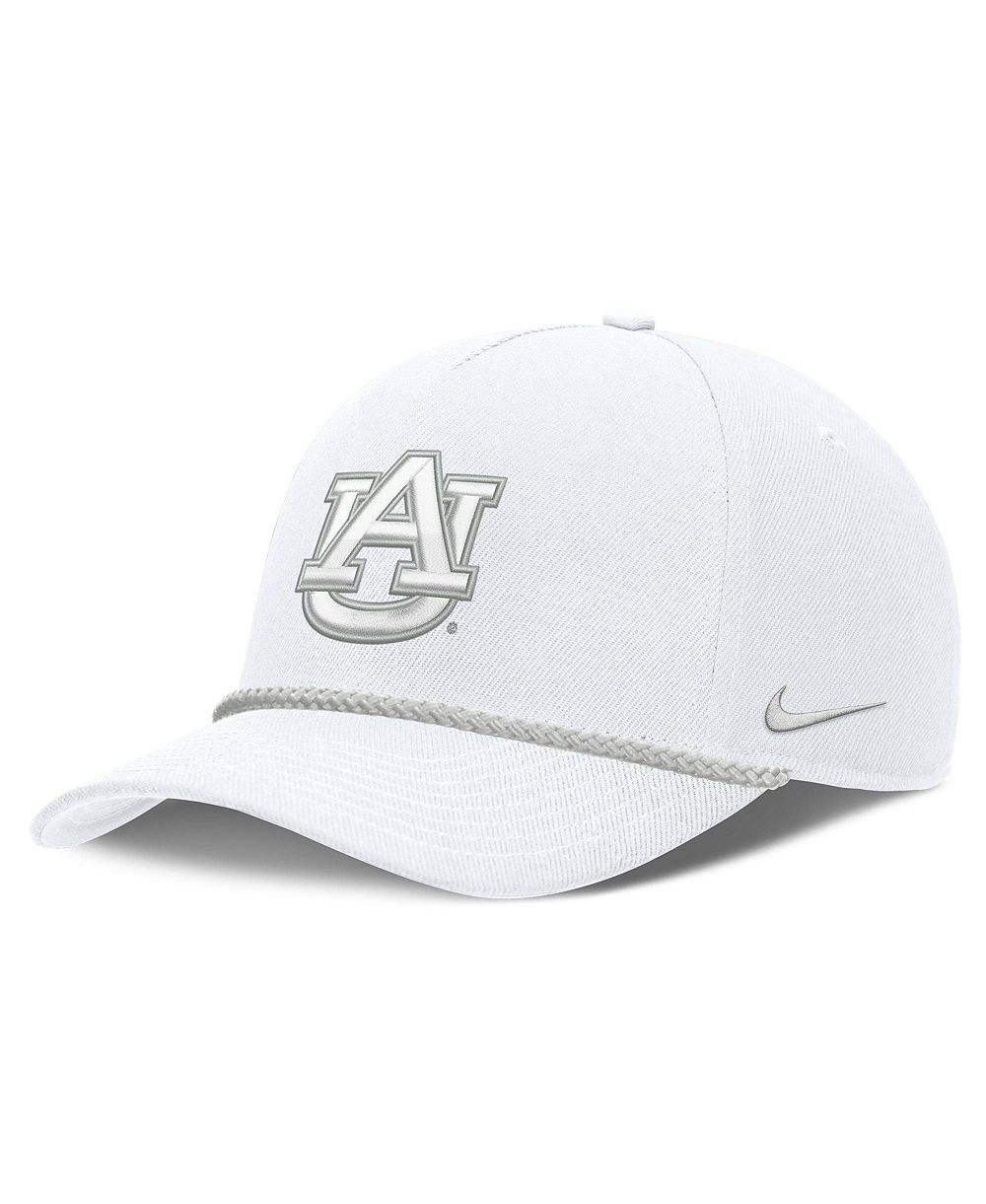 Men's and Women's Nike White Auburn Tigers Rope Rise Adjustable Hat