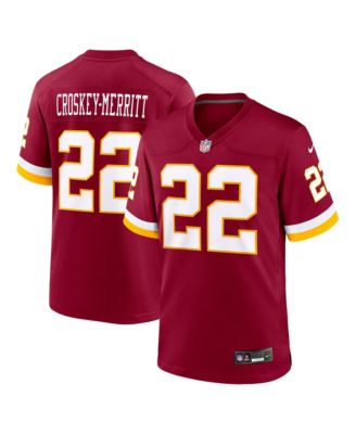 Мужская игровая джерси Nike Jacory Croskey-Merritt Burgundy Washington Commanders