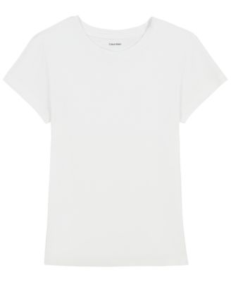 Calvin Klein Girls' 7-16 Short-Sleeve Refined Tailored T-Shirt