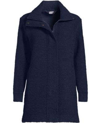 Lands' End Women's Semi-Fitted Boucle Fleece Coat