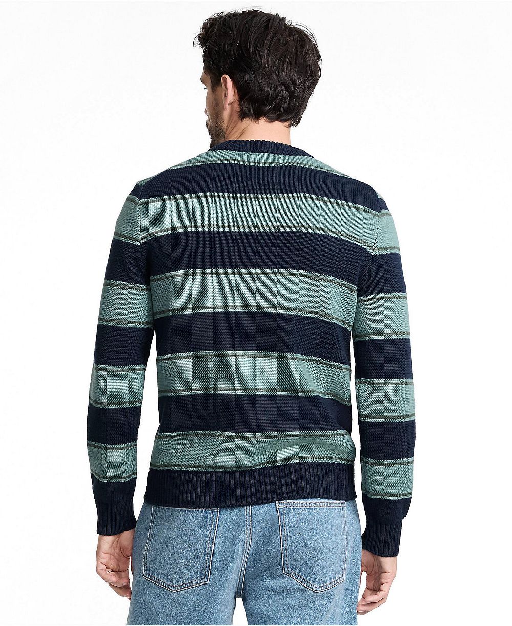 Мужской джемпер Lands' End Long Sleeve Drifter Stripe Crewneck