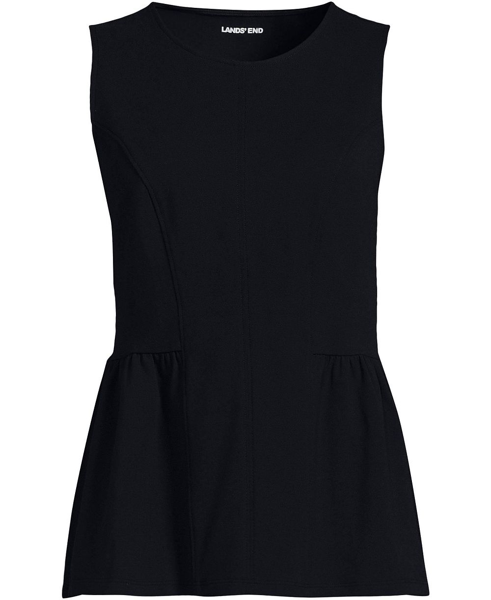 Lands' End Women's Starfish Peplum Crewneck Top