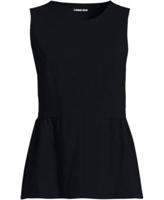 Lands' End Women's Starfish Peplum Crewneck Top