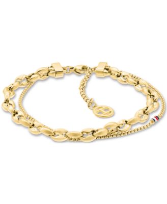 Женский браслет Tommy Hilfiger Layering Sets из стали с золотистым покрытием