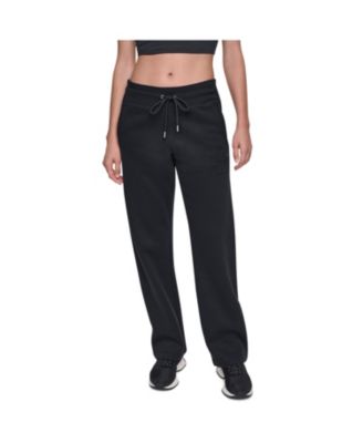 DKNY Sport Women's Stacked Rhinestone Applique High-Rise Straight-Leg Pants