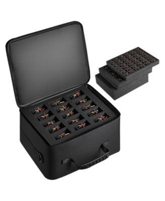 SUGIFT Miniature Storage Carrying Figure Bag for 1:500-1:750 Scale Models with 3 Foam Layers