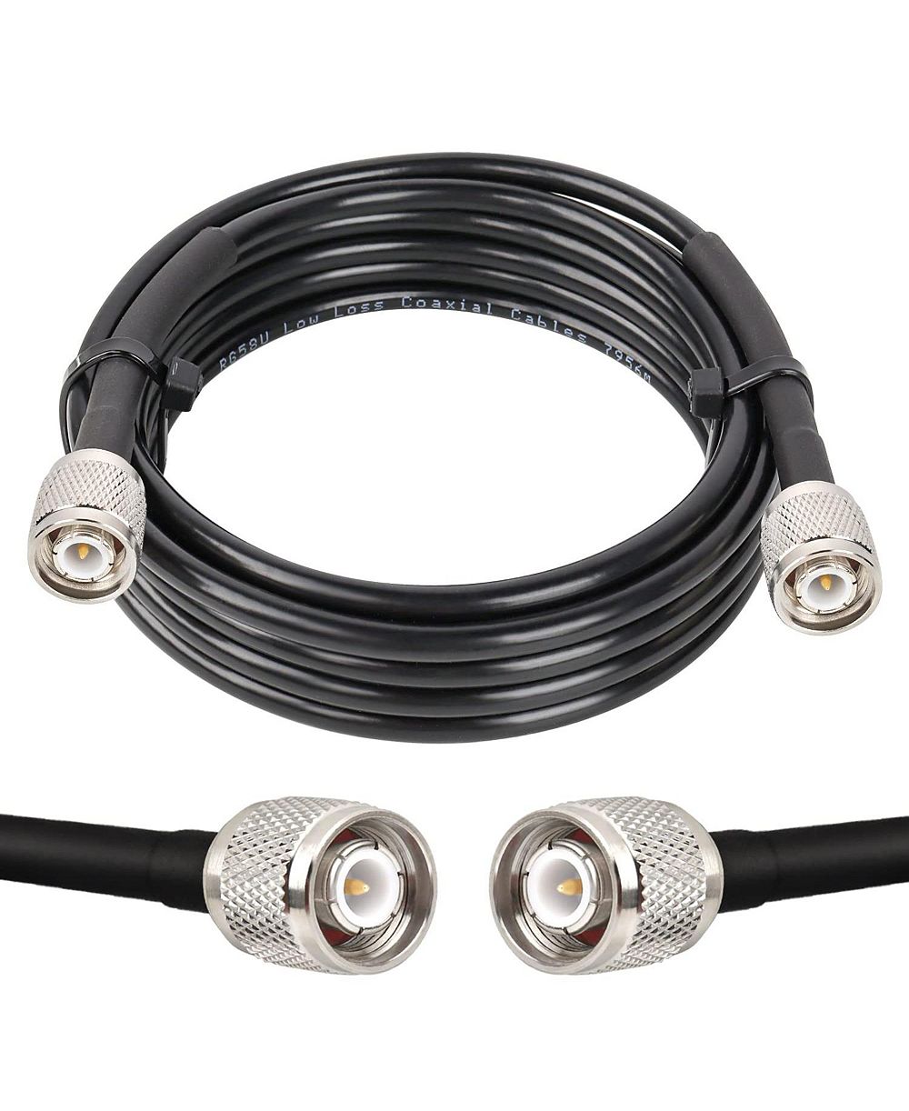 Lofree RG58 TNC Male Connectors Coaxial Cable 25 ft.