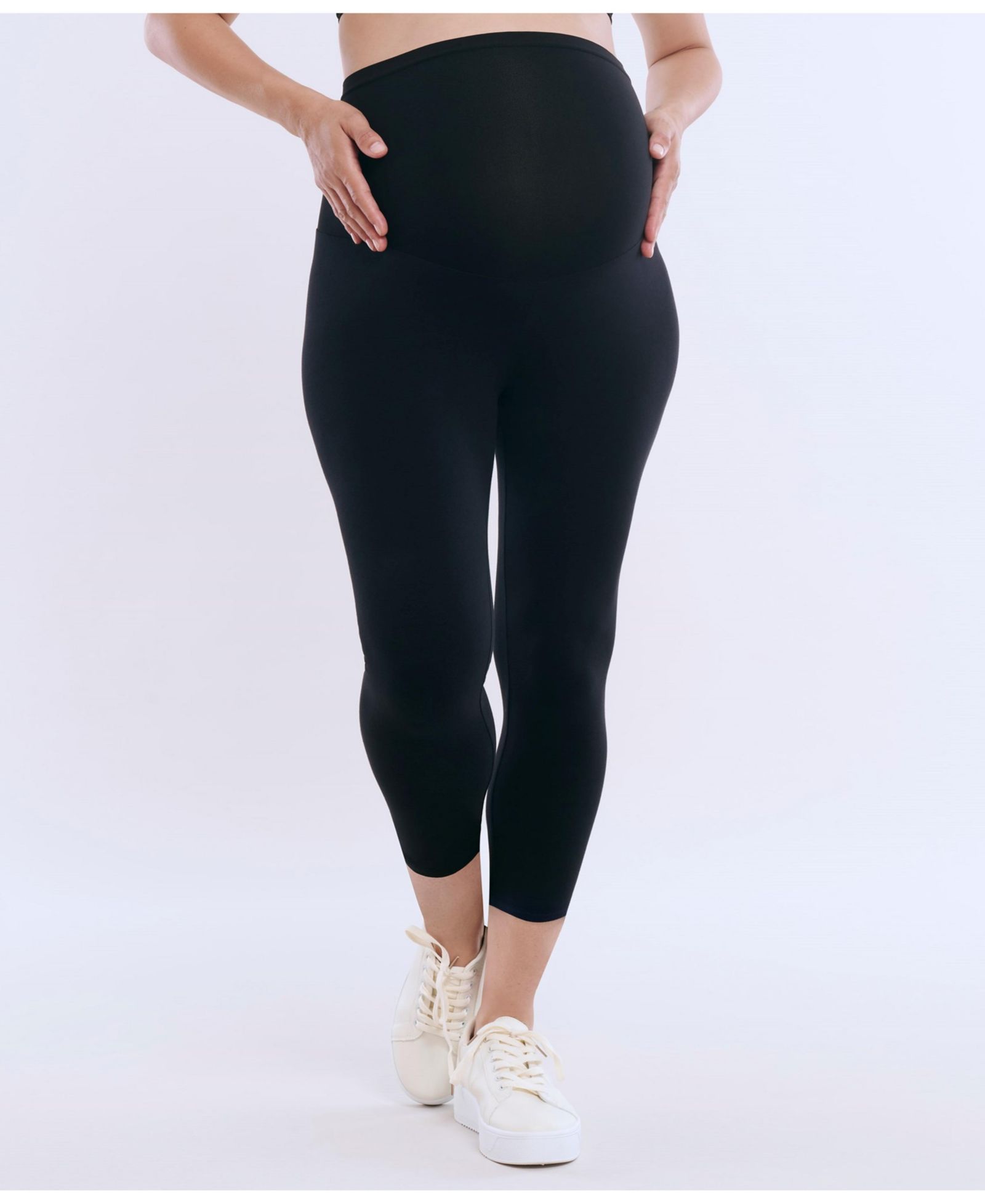 Motherhood Maternity Maternity Essential Stretch Secret Fit Over the Belly Crop Leggings - Motherhood