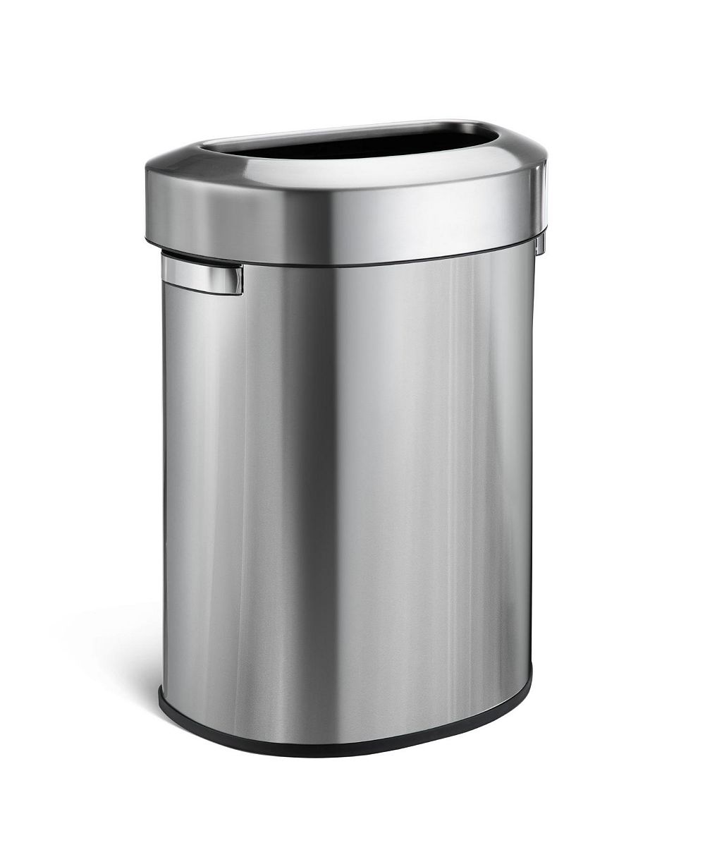 Мусорное ведро Home Zone Living 18 Gallon из нержавеющей стали с открытым верхом