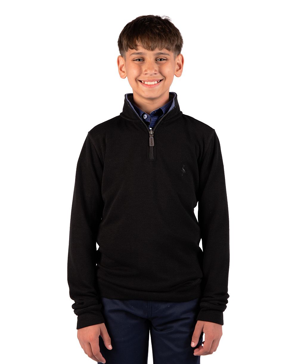 Tailorbyrd Boys' 8 -20 French Rib Quarter Zip