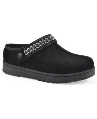 White Mountain Women's Incast Faux Fur-Lined Clogs
