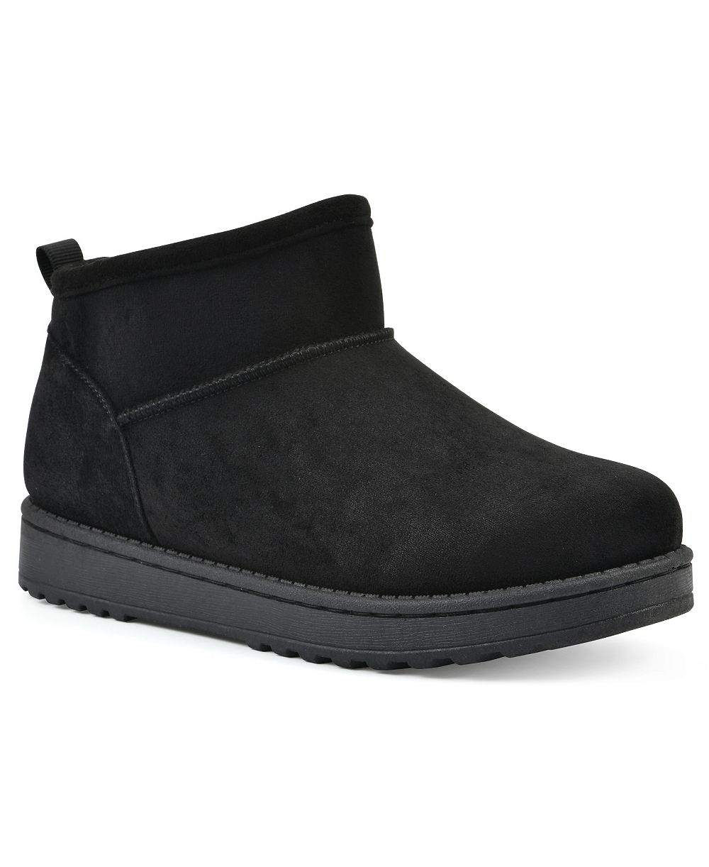 White Mountain Women's Inspa Faux Fur Pull-On Booties