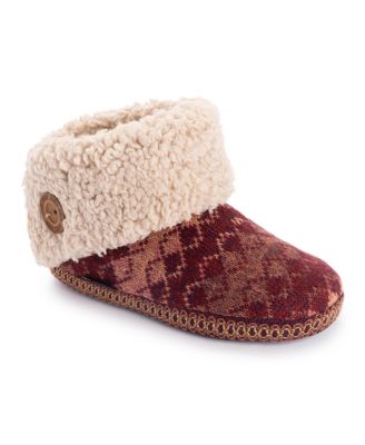 MUK LUKS Women's Melinda Cuff Boot Slippers