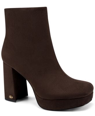 KARL LAGERFELD PARIS Women's Malika Platform Booties