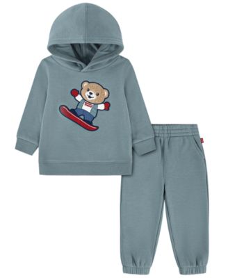 Levi's® детский комплект для мальчиков: худи с медведем и джоггеры с длинным рукавом, 2 предмета