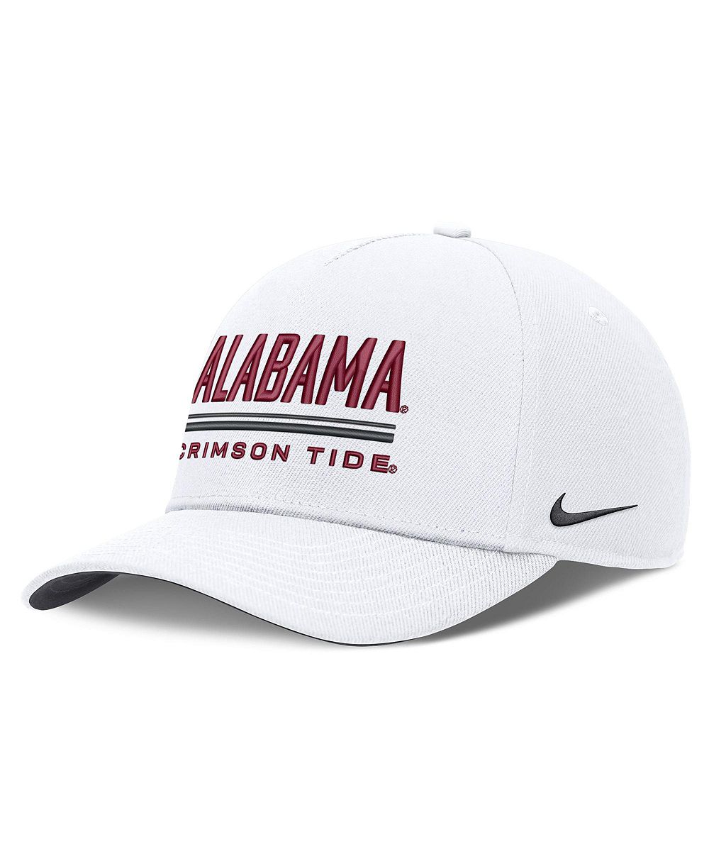 Men's Nike White Alabama Crimson Tide 2026 Sideline Dri-FIT Rise Adjustable Hat