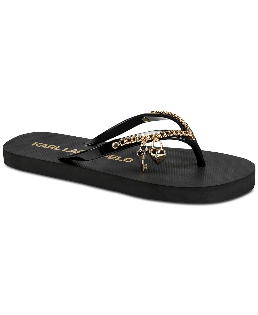 KARL LAGERFELD PARIS Women's Zemira Slip-On Flip Flops