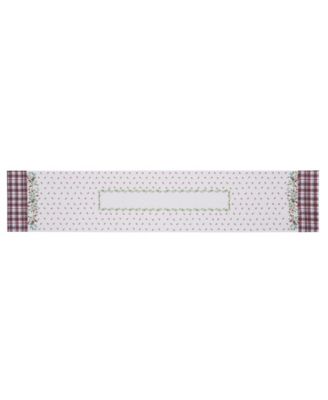 Avanti Holly Plaid Holiday Table Runner, 14" x 72"