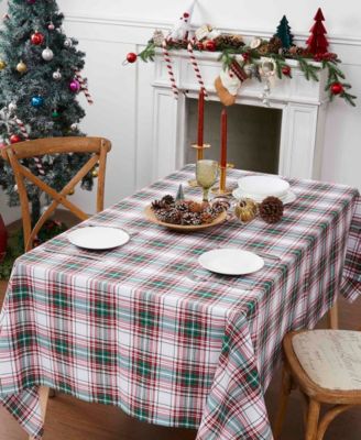 Avanti Holiday Plaid Rectangle Tablecloth, 60" x 102"
