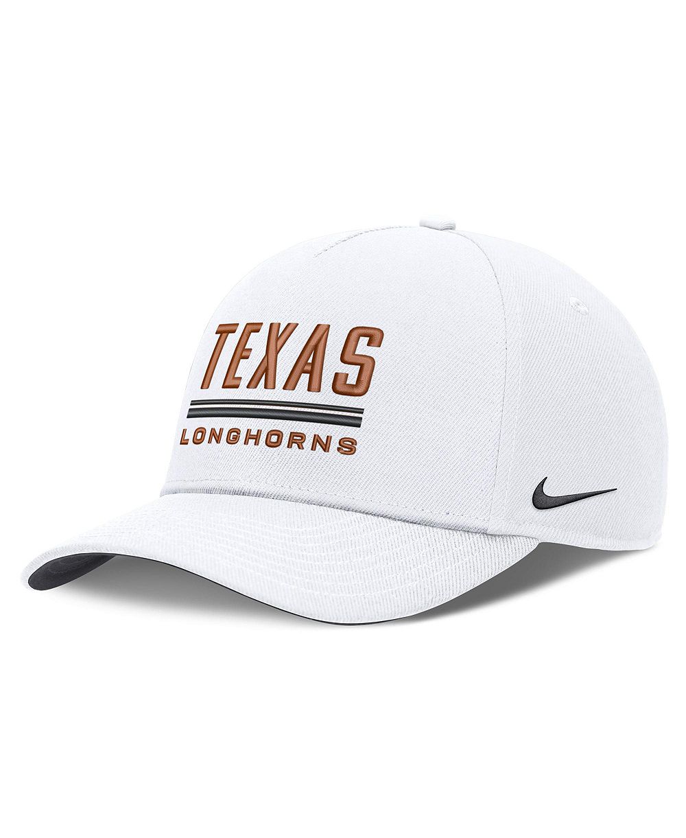 Men's Nike White Texas Longhorns 2026 Sideline Dri-FIT Rise Adjustable Hat