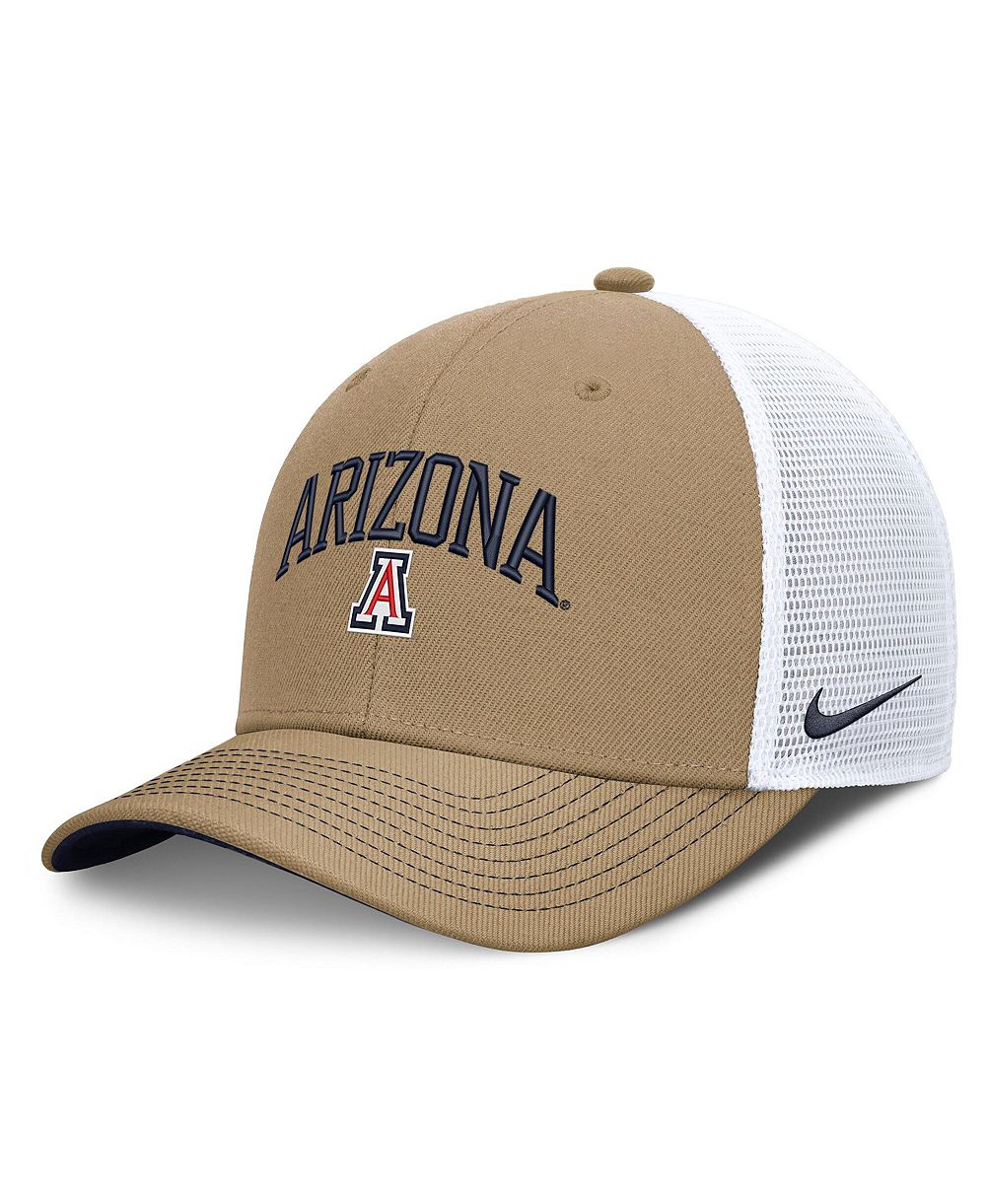 Men's and Women's Nike Beige/Navy Arizona Wildcats Primetime Arched Trucker Adjustable Hat