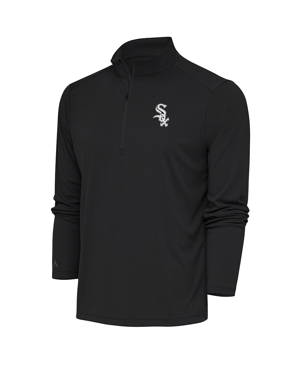 Мужское свитшот Antigua Charcoal Chicago White Sox Metallic Tribute Quarter-Zip