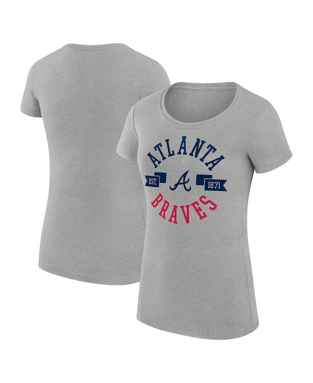 Женская футболка G-III 4Her by Carl Banks Atlanta Braves Super-Slim Fit с принтом