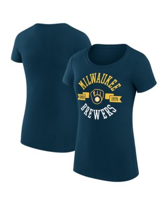 G-III 4Her by Carl Banks Женская футболка Milwaukee Brewers Super-Slim Fit City Graphic