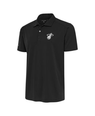 Antigua Мужская рубашка-поло Miami Heat Metallic Logo Tribute Desert Dry, серая