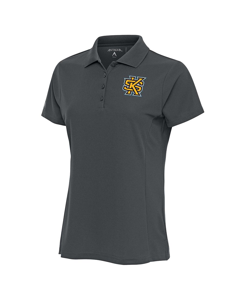 Женская рубашка-поло Antigua Kennesaw State Owls Legacy Digital Thermal Pique Charcoal
