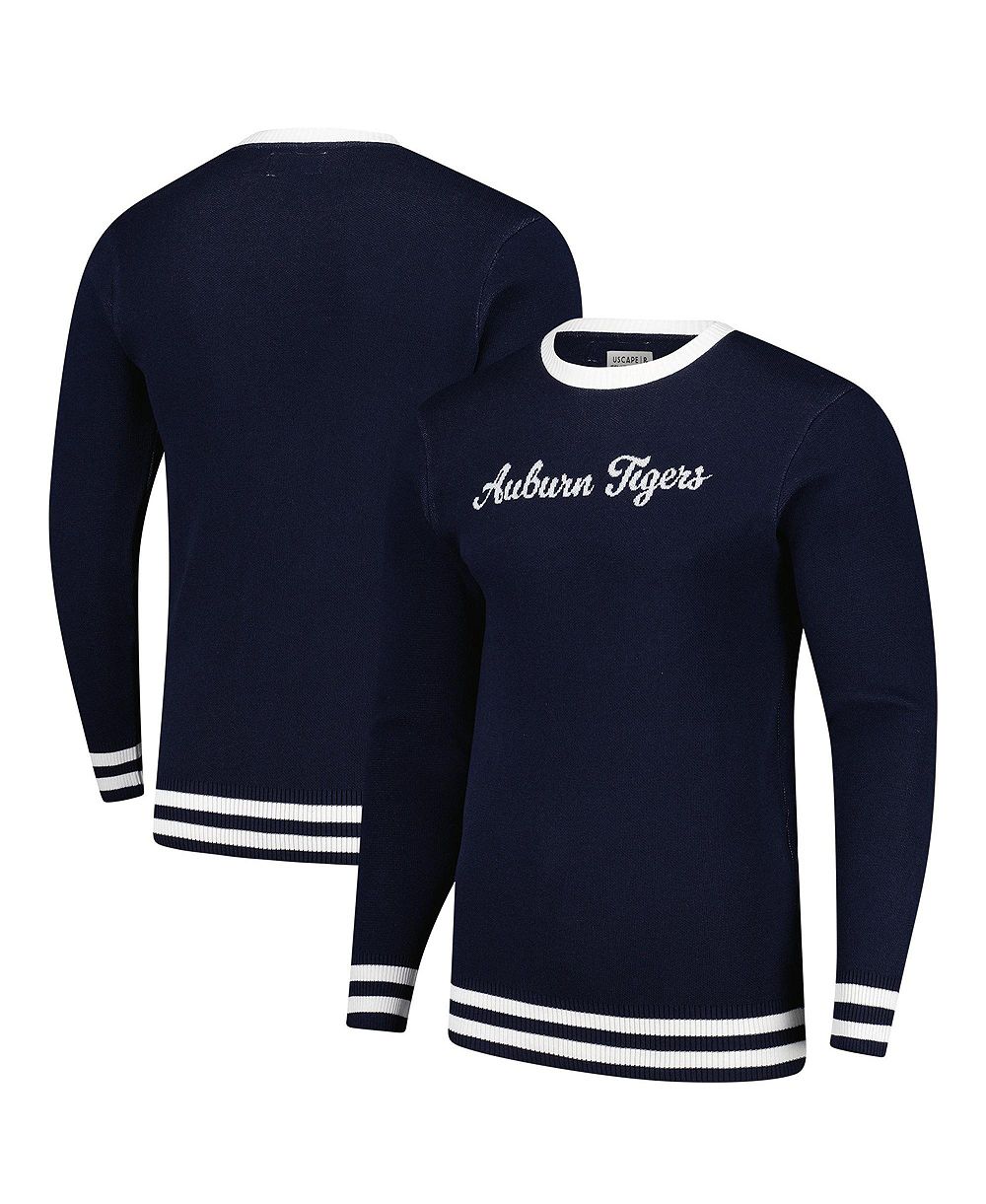 Унисекс свитер Uscape Apparel Navy Auburn Tigers Renew Knit Vintage Pullover