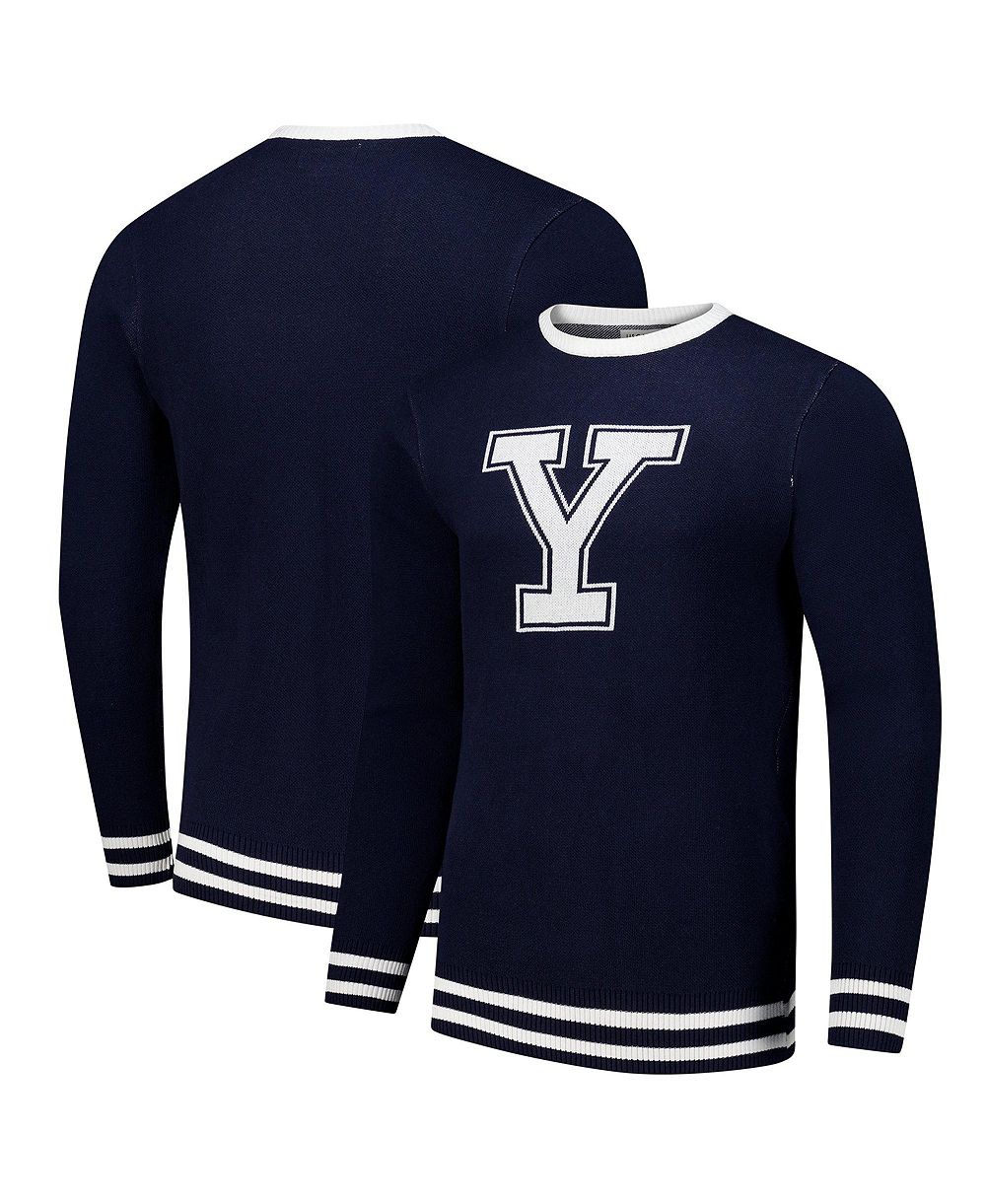Uscape Apparel Мужской и Женский темно-синий свитер Yale Bulldogs Renew Knit Vintage Pullover
