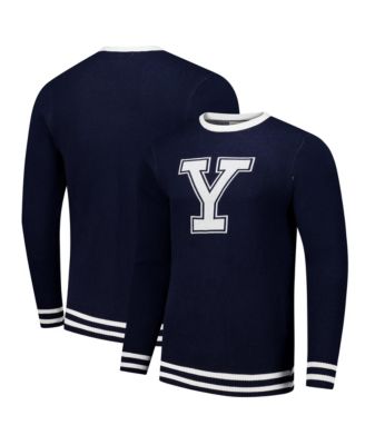 Uscape Apparel Мужской и Женский темно-синий свитер Yale Bulldogs Renew Knit Vintage Pullover