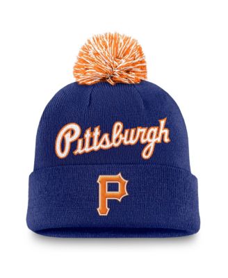 Мужская вязаная кепка Nike с помпоном для команды Pittsburgh Pirates, синяя