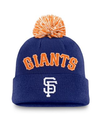 Nike мужская вязаная шапка с помпоном Peak Cuffed Royal San Francisco Giants