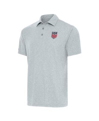 Antigua Мужская рубашка-поло USMNT Par 3, серая меланж