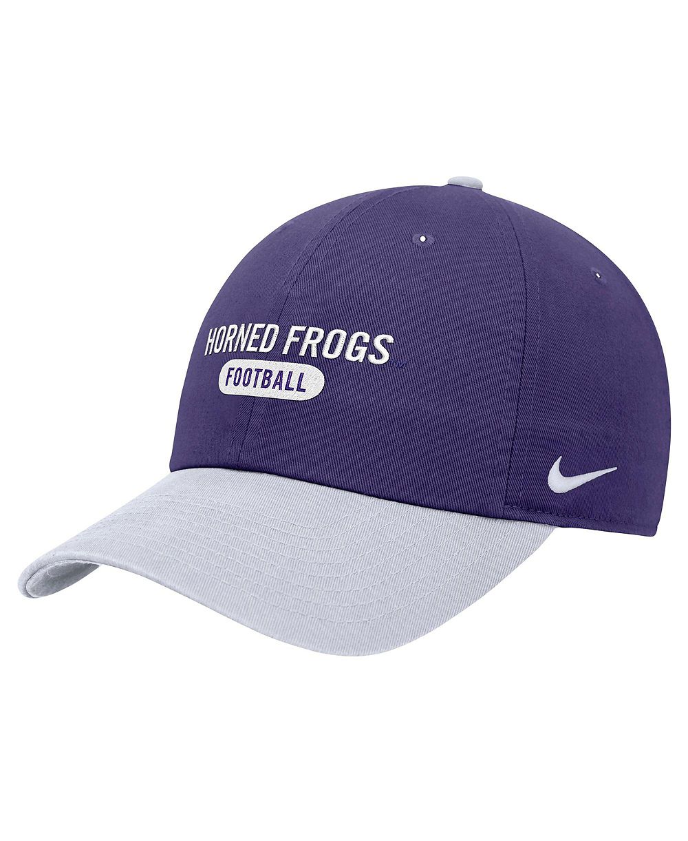 Мужская регулируемая кепка Nike TCU Horned Frogs Color Block Club фиолетового цвета