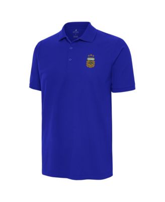 Antigua Мужская рубашка поло Pique Legacy цвета Royal Argentina National Team
