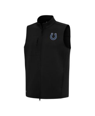 Antigua Men's Black Indianapolis Colts Demand Full-Zip Vest