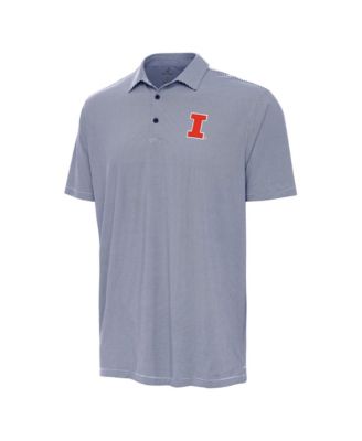 Поло Antigua Men's Navy/White Illinois Fighting Illini Twine