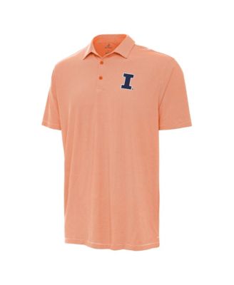 Antigua Men's Orange/White Illinois Fighting Illini Twine Polo Shirt