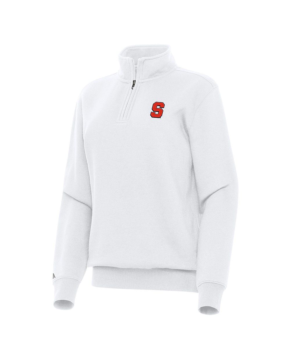 Женская толстовка Antigua White Syracuse Orange Victory Quarter-Zip